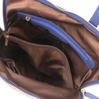 Gynaikeia-tsanta-platis-dermatini-TL141682-darkblue-zip-inside